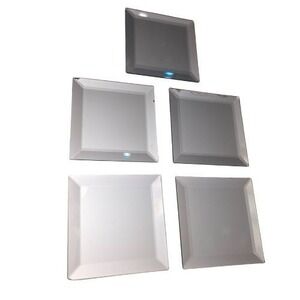 Vintage‎ Mirror Coasters Beveled Edge Square Set of 5 Decorative Tabletop Accent